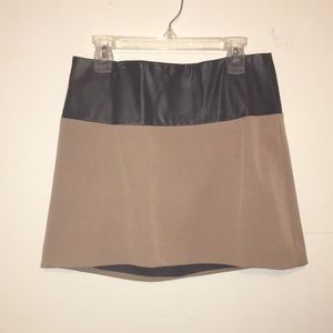 Express faux leather banded mini skirt
